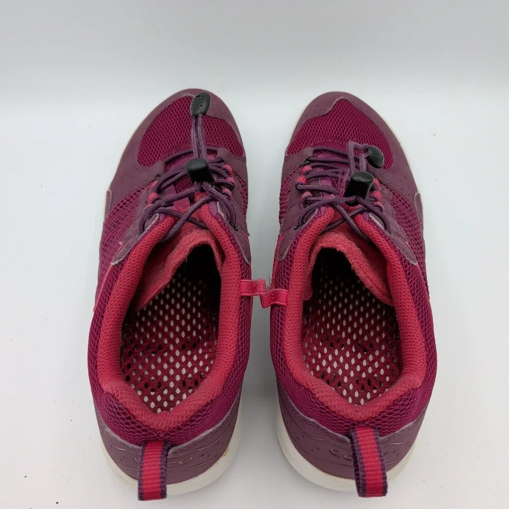 ECCO Aqua Sport Amphibia Shoes Womens 10 10.5 41 Burgundy Mesh Gorpcore Sneakers